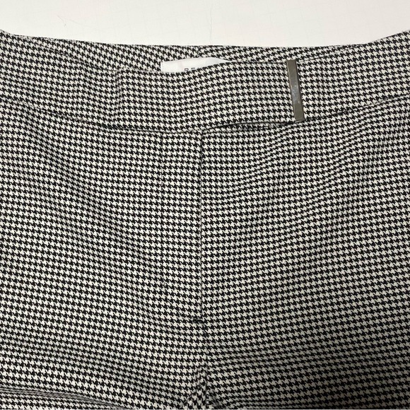 Reiss Arlo Houndstooth High Rise Black White Straight Trousers Womens 6 - Picture 9 of 16